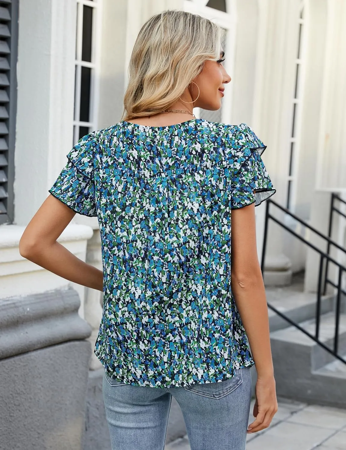 Blooming Jelly Women Dressy Casual Tops Business Work Blouses Summer Shirts Short Sleeve Crew Neck Outfits 2025