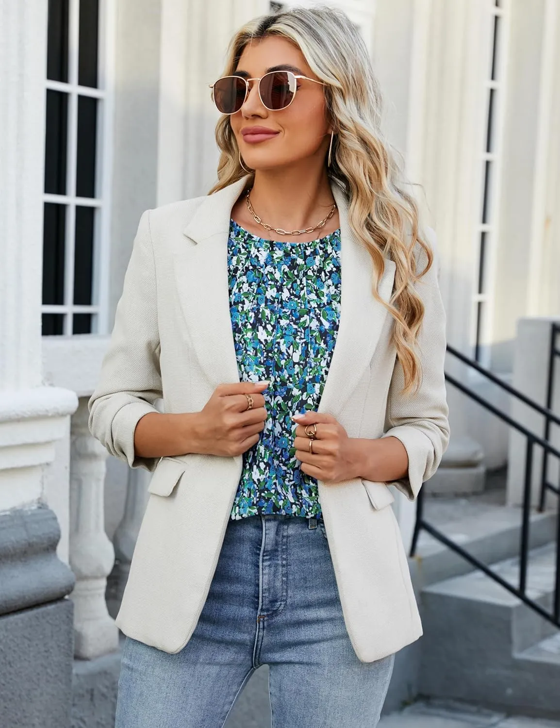 Blooming Jelly Women Dressy Casual Tops Business Work Blouses Summer Shirts Short Sleeve Crew Neck Outfits 2025