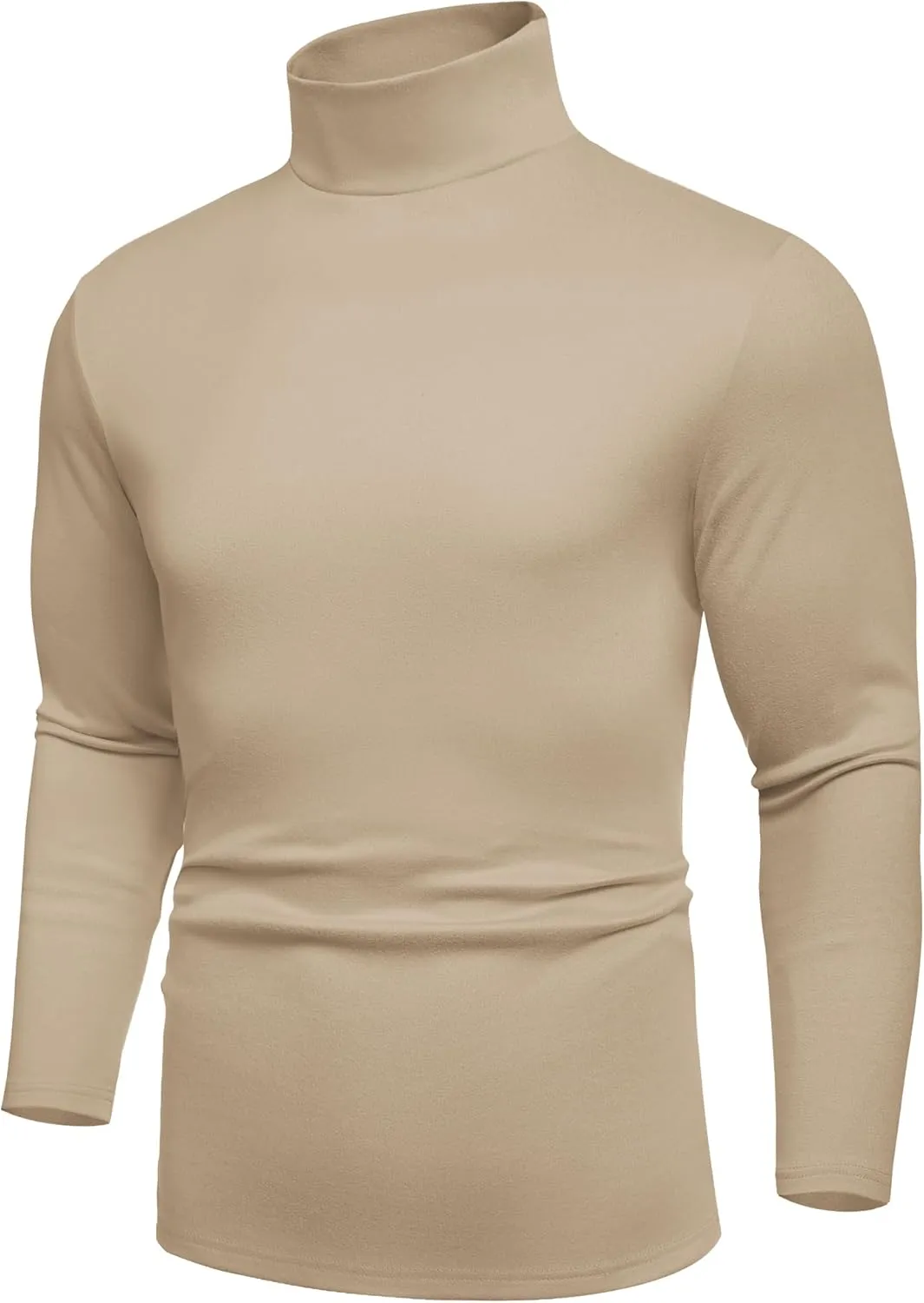 COOFANDY Men's Turtle Neck Shirts High Neck Mock Neck T Shirts Long Sleeve Slim Fit Sweater Casual Thermal Pullover