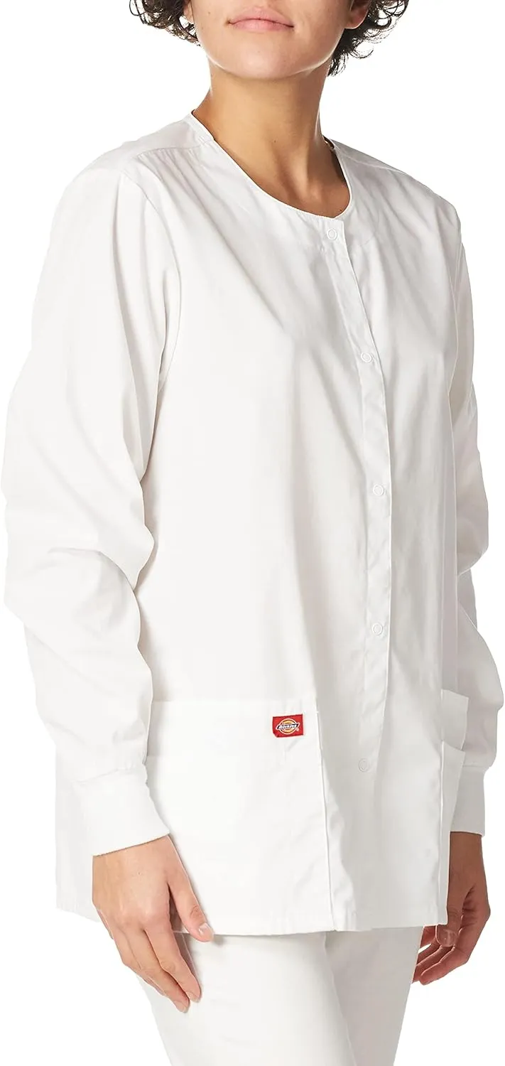 Dickies EDS Signature Scrubs for Women, Snap Front Scrub Jacket in Soft Brushed Poplin 86306