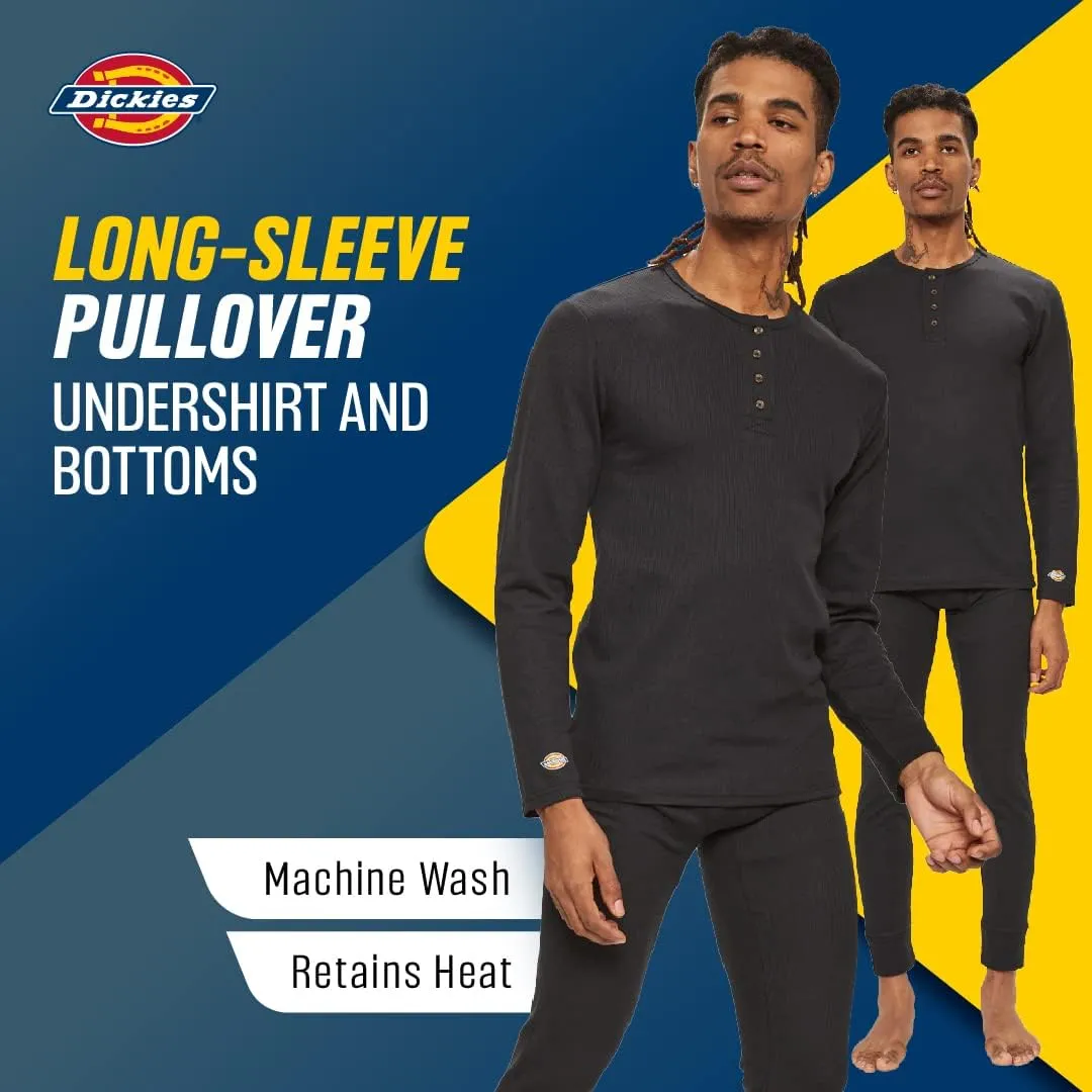 Dickies Mens Long Johns Thermal Underwear Set, 2 Piece Cold Weather Base Layer Set for Men