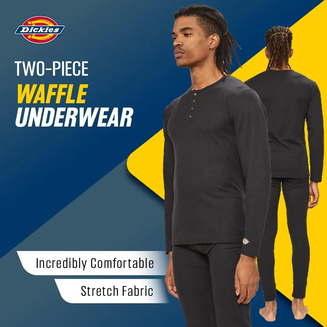 Dickies Mens Long Johns Thermal Underwear Set, 2 Piece Cold Weather Base Layer Set for Men