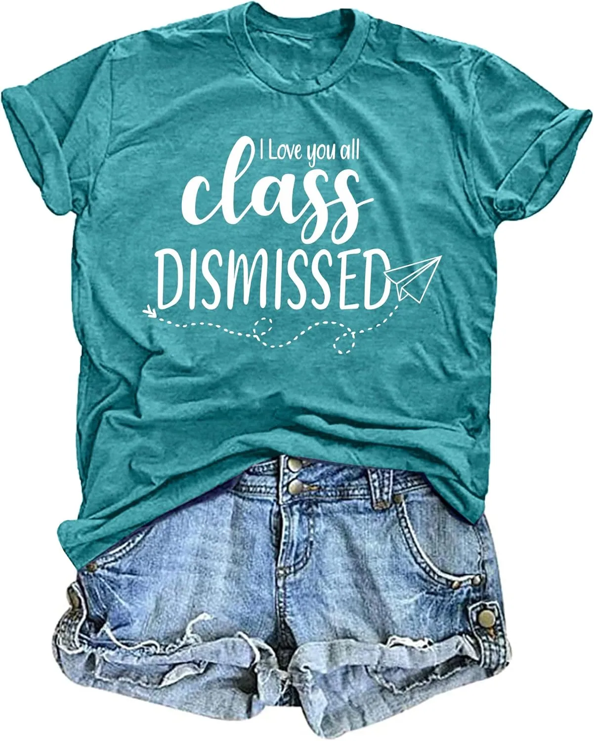 Last Day of School Teacher Shirt School Graduation Tee Teach Letter Print T Shirt Teacher Summer Holiday Tops