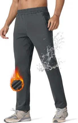 MAGCOMSEN Men's Winter Fleece Lined Sweatpants Running Warm Athletic Pants Sports Water Resistant Pants