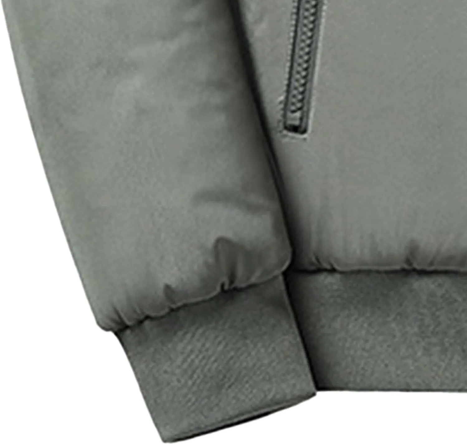 Men's Business Casual ThickenTop Jacket Stand Collar Sherpa Lined Jackets Warm Winter Padded Bomber Outerwear