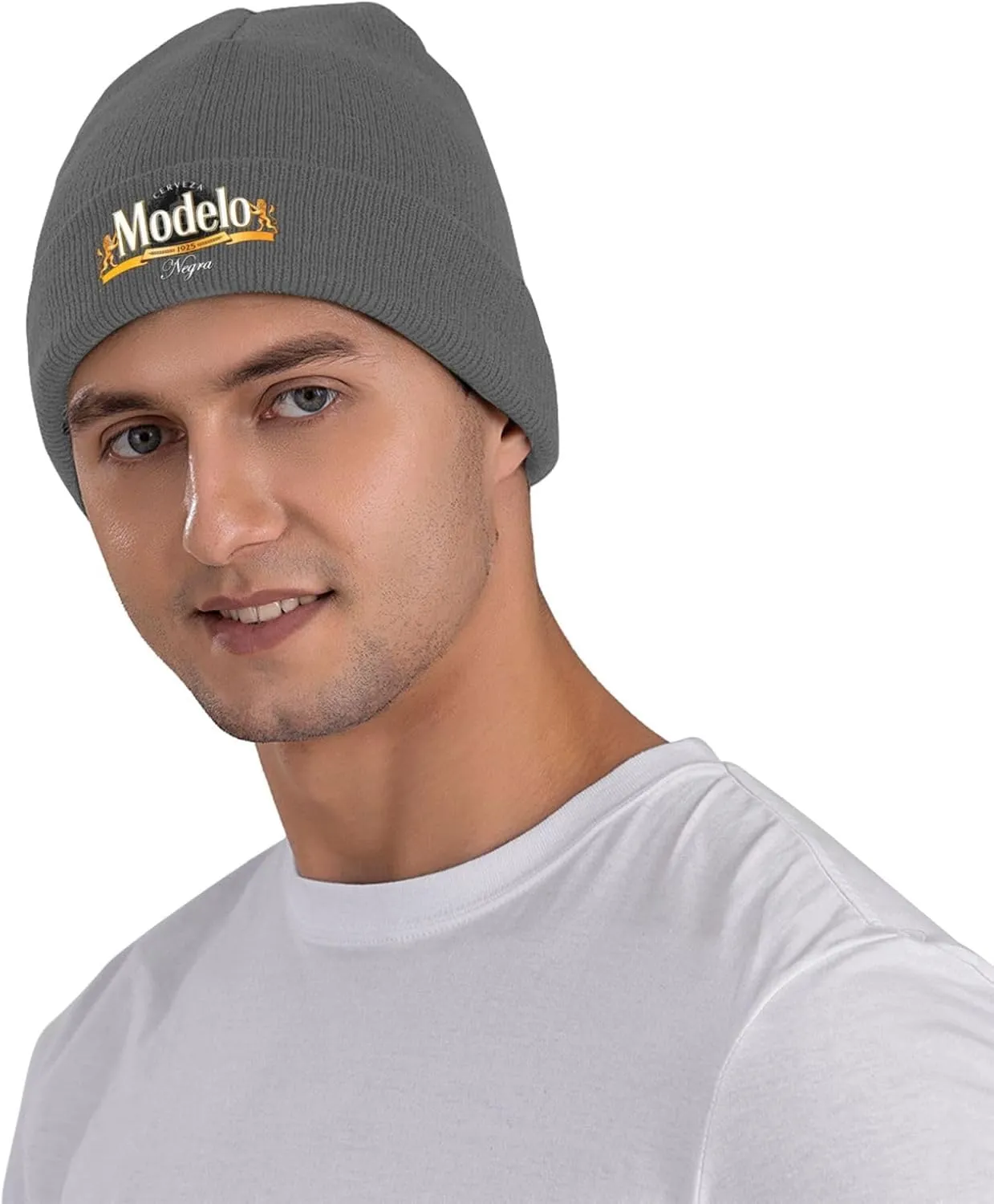 Modelo Beer Classic Warm Winter Knit Cap Fleece Lined Beanie Hat