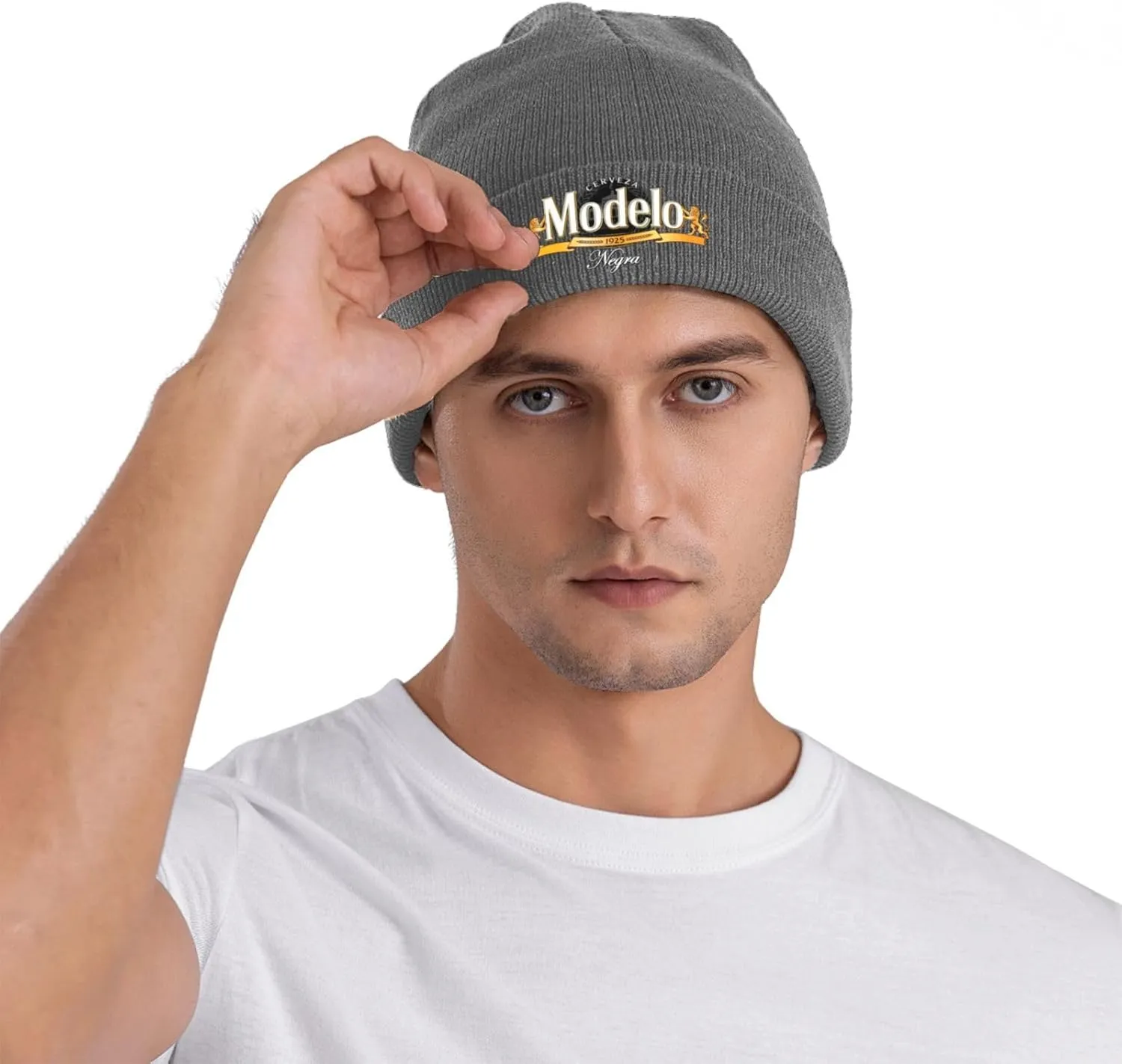 Modelo Beer Classic Warm Winter Knit Cap Fleece Lined Beanie Hat