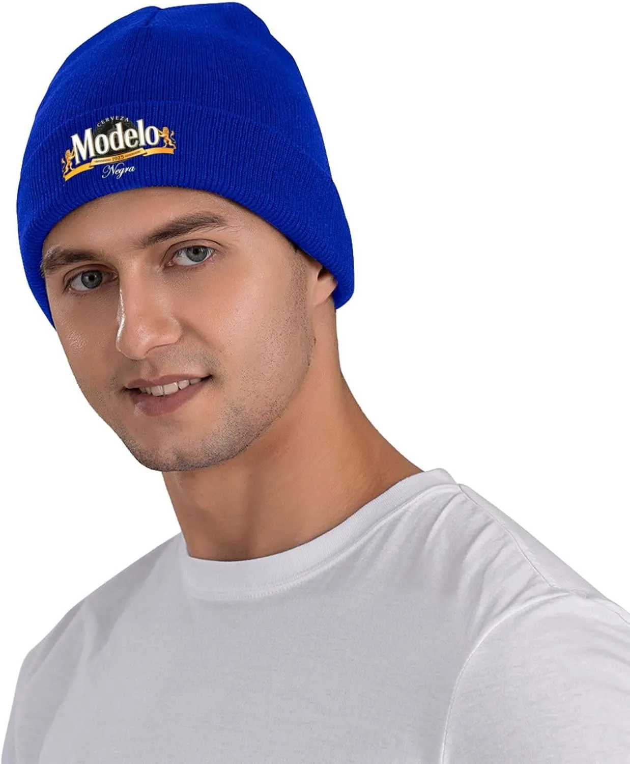 Modelo Beer Classic Warm Winter Knit Cap Fleece Lined Beanie Hat