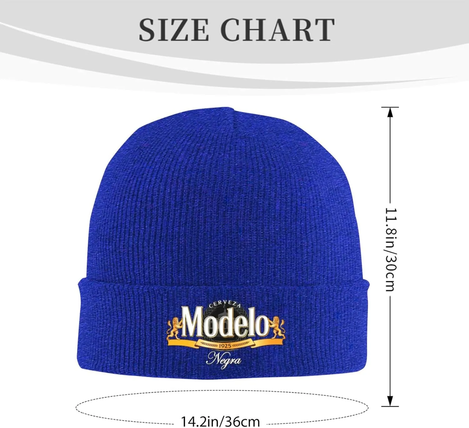 Modelo Beer Classic Warm Winter Knit Cap Fleece Lined Beanie Hat