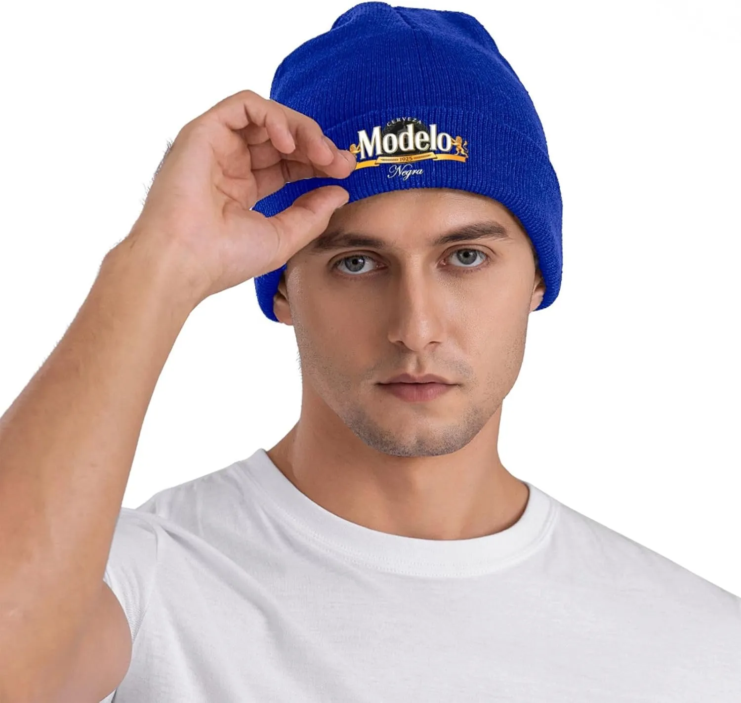 Modelo Beer Classic Warm Winter Knit Cap Fleece Lined Beanie Hat