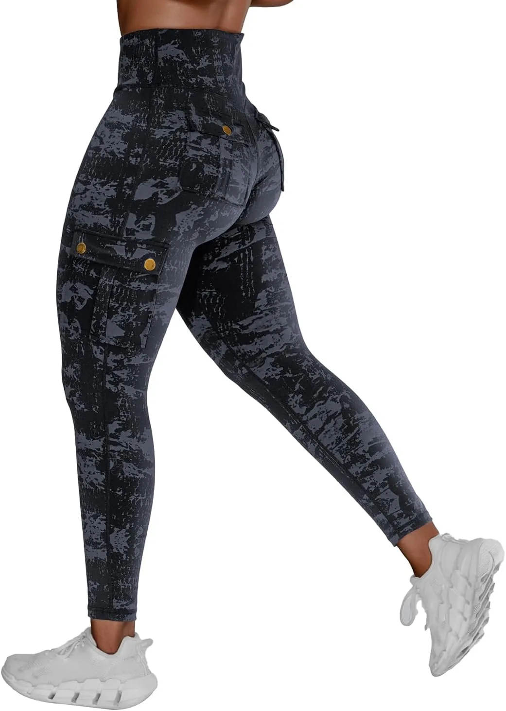 Scrunch Butt Lifting Leggings with Pockets Seamless High Waisted Workout Cargo Pants for Women
