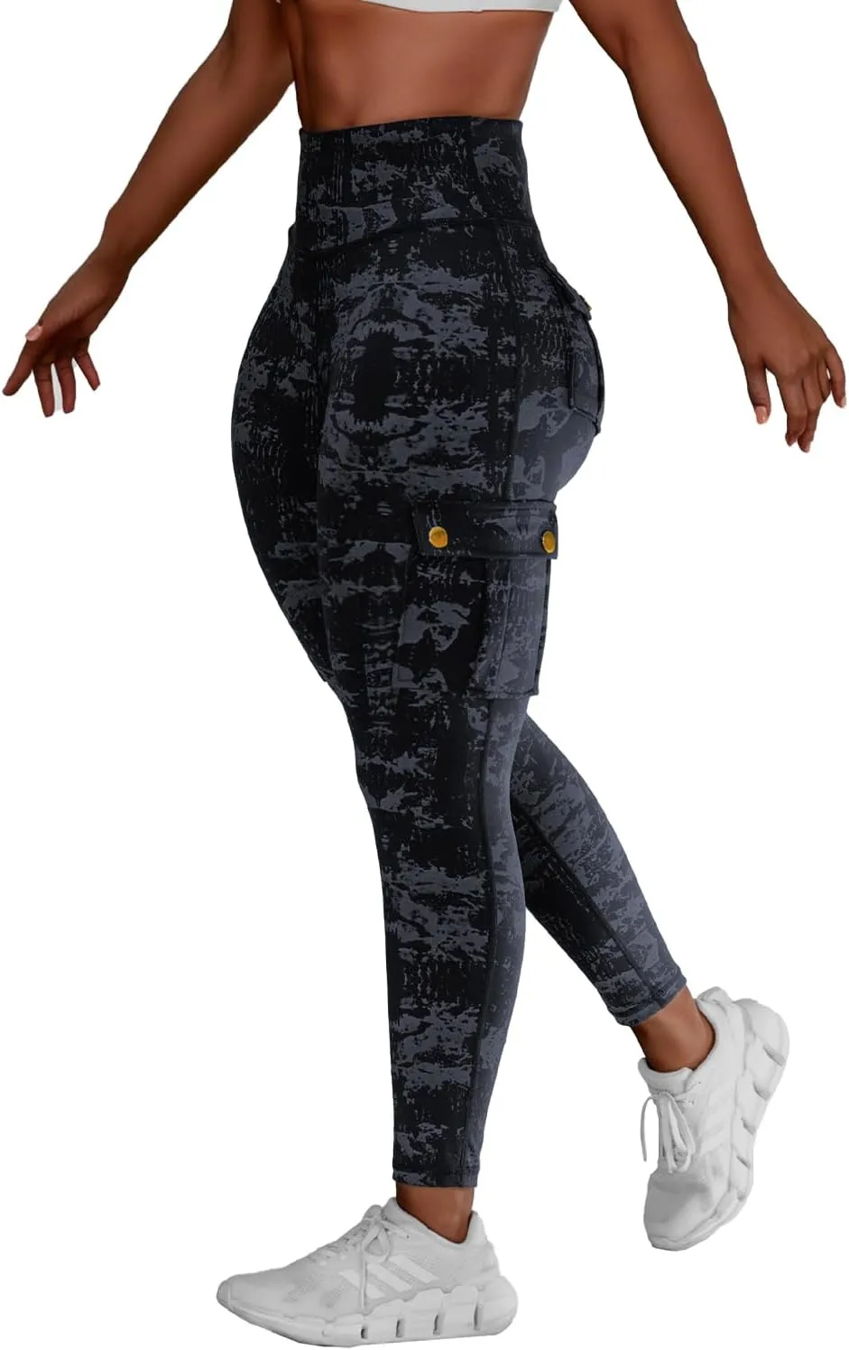 Scrunch Butt Lifting Leggings with Pockets Seamless High Waisted Workout Cargo Pants for Women
