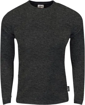Shaka Wear Mens Knit Sweater - Heavyweight Waffle Thermal T Shirt Long Sleeve Crewneck Knitted Top Regular Big Size XS-5XL