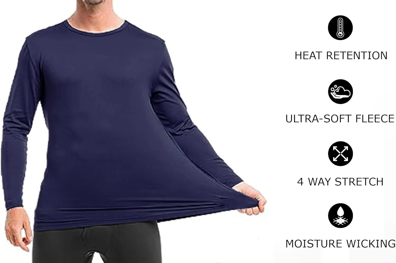 Therma Pro Thermal Shirt for Men Long Sleeve Thermal Compression Tops for Men Base Layer Cold Weather