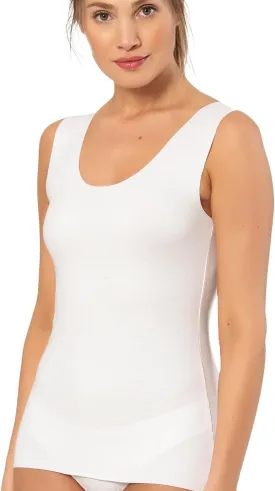 VAVONNE Pima Cotton Tank Tops for Women, Laser Cut Basic Scoop Neck Camisole Undershirt