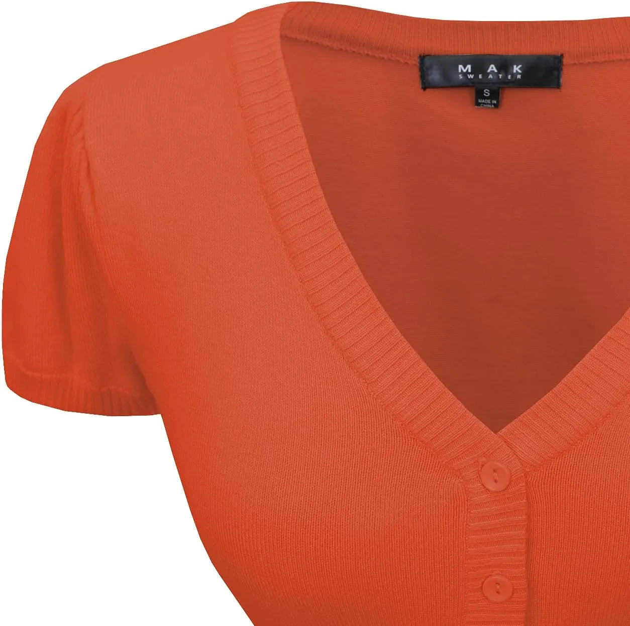 YEMAK Women's Cropped Bolero Cardigan  Short Sleeve V-Neck Basic Classic Casual Button Down Knit Soft Sweater Top (S-4XL)